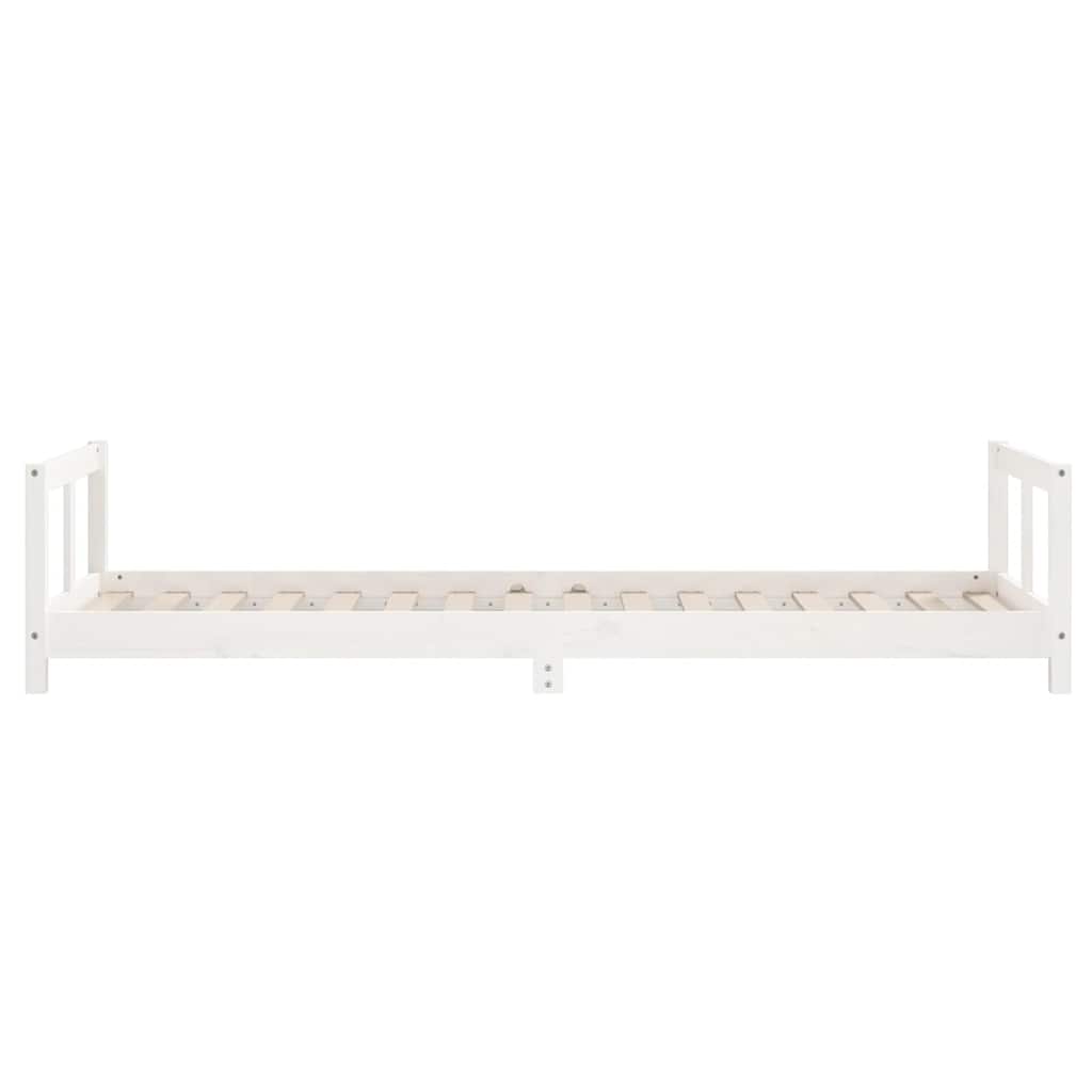 Cadre de lit pour enfants blanc 90x200 cm bois de pin massif - XIOS