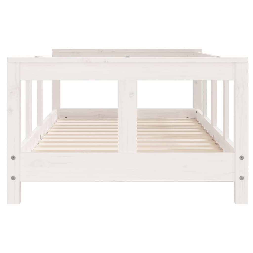 Cadre de lit pour enfant blanc 70x140 cm bois de pin massif - XIOS