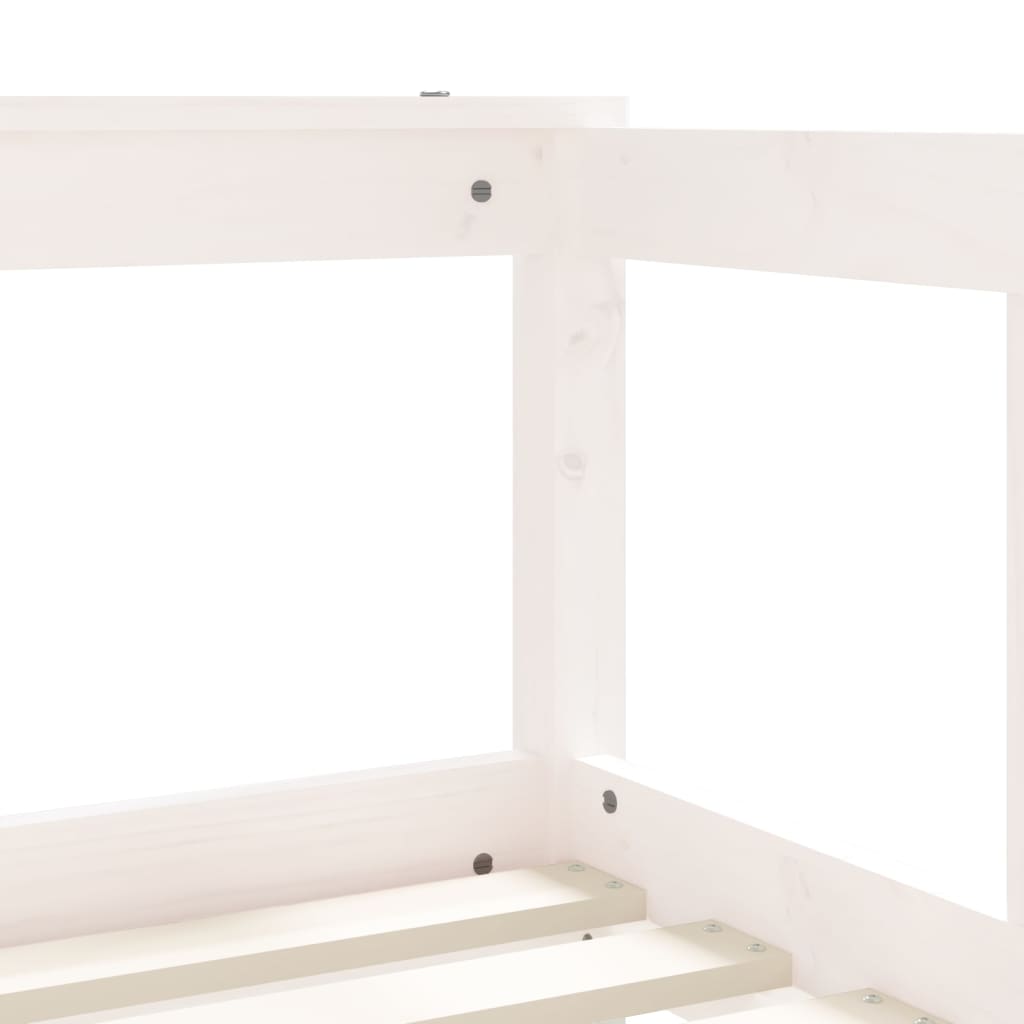 Cadre de lit pour enfant blanc 70x140 cm bois de pin massif - XIOS