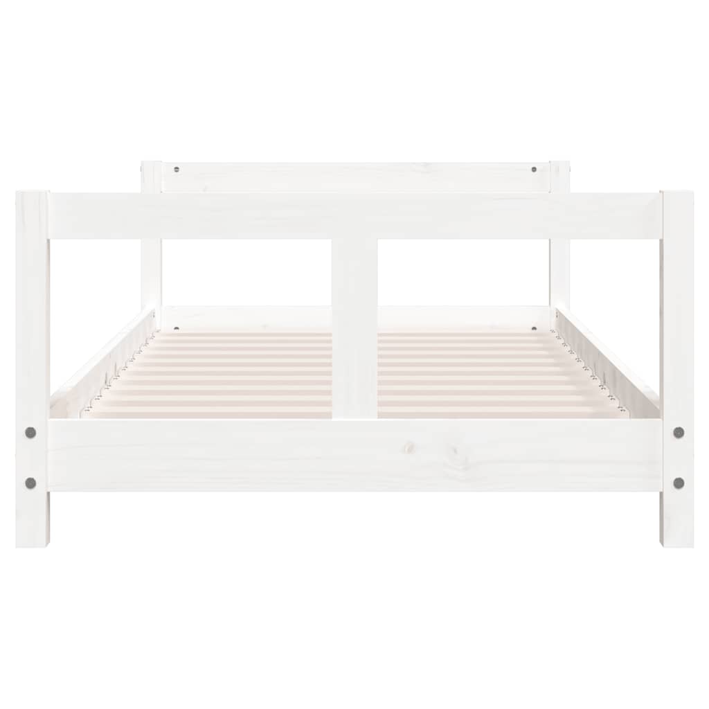 Cadre de lit pour enfant blanc 80x160 cm bois de pin massif - XIOS