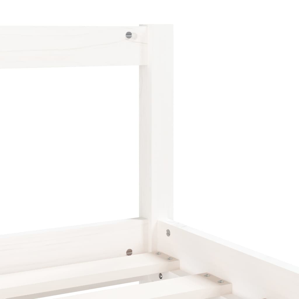 Cadre de lit pour enfants blanc 90x190 cm bois de pin massif - XIOS