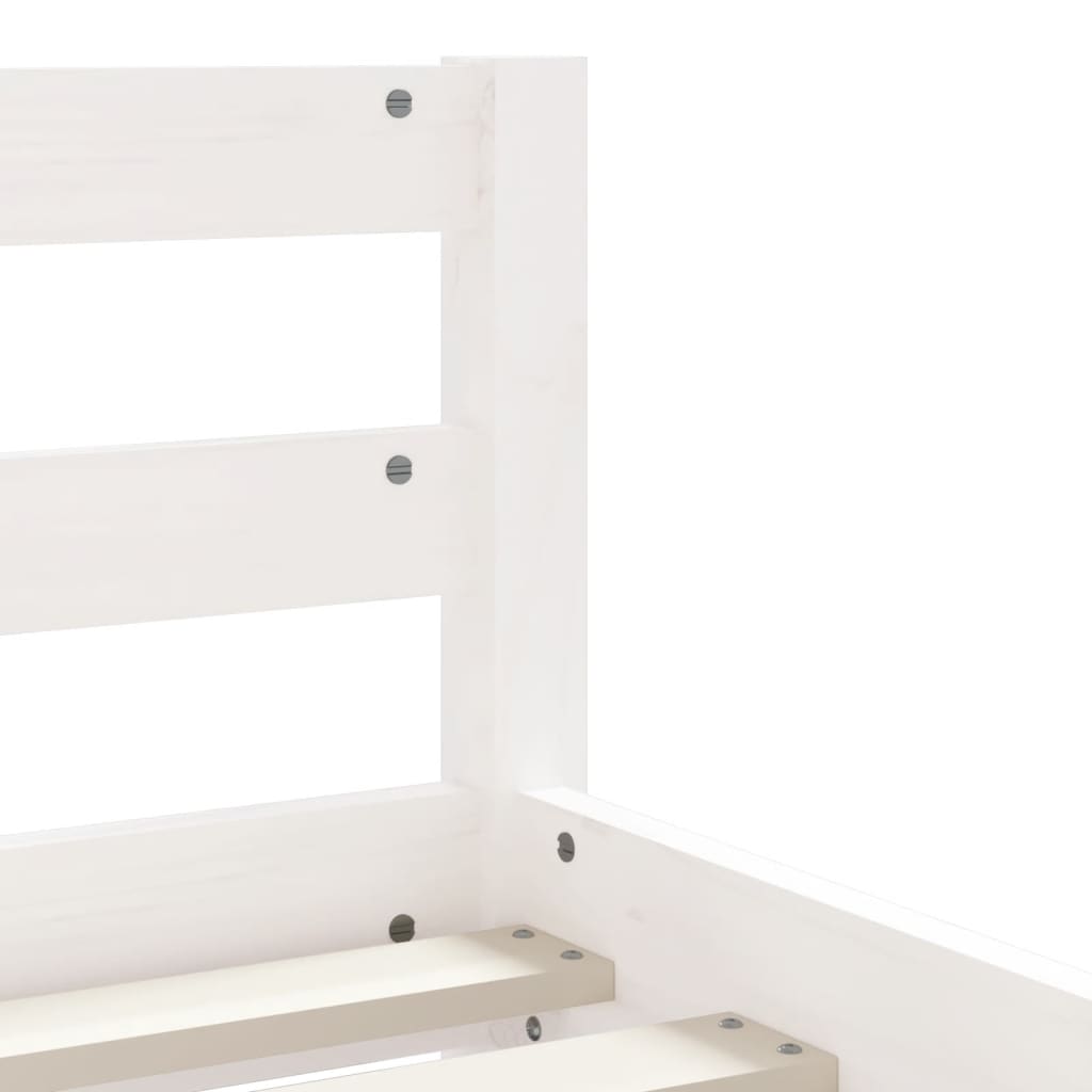Cadre de lit enfant tiroirs blanc 80x200 cm bois de pin massif - XIOS