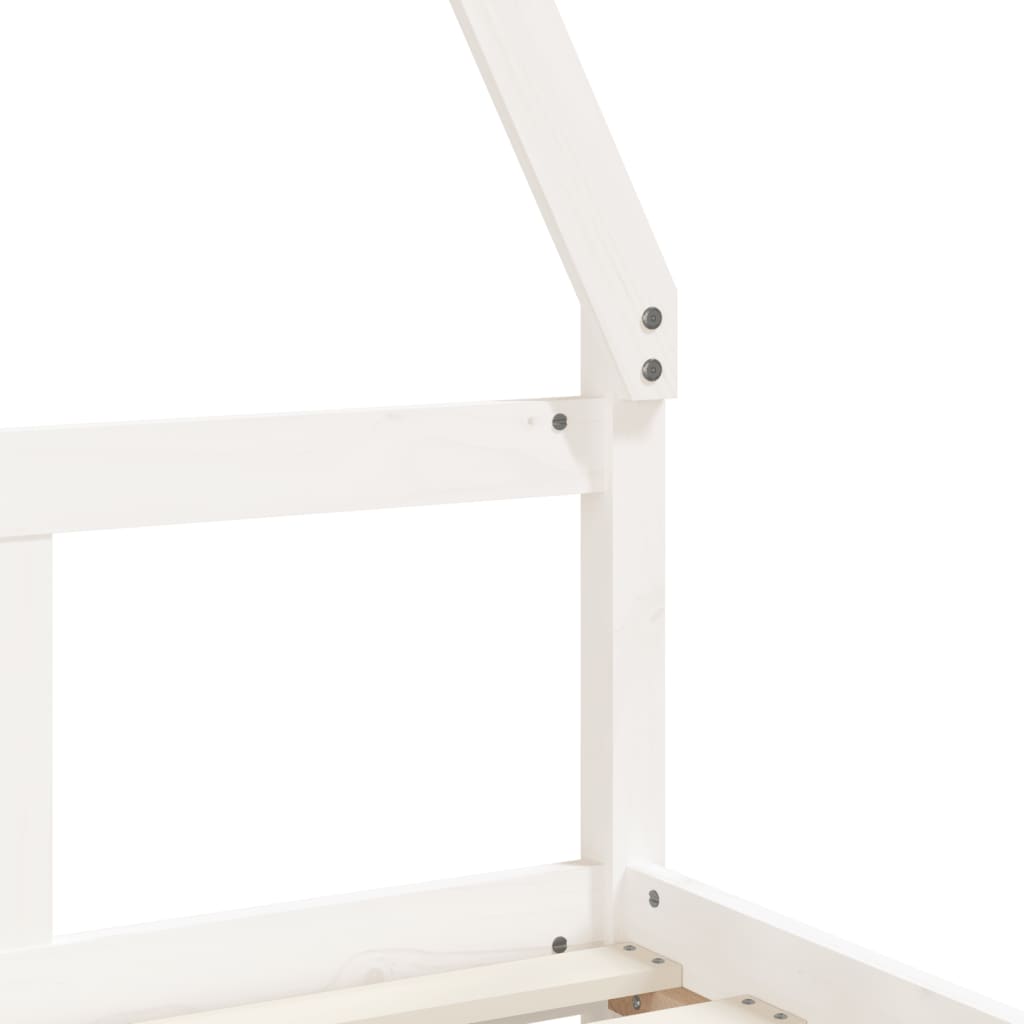 Cadre de lit pour enfant blanc 80x160 cm bois de pin massif - XIOS