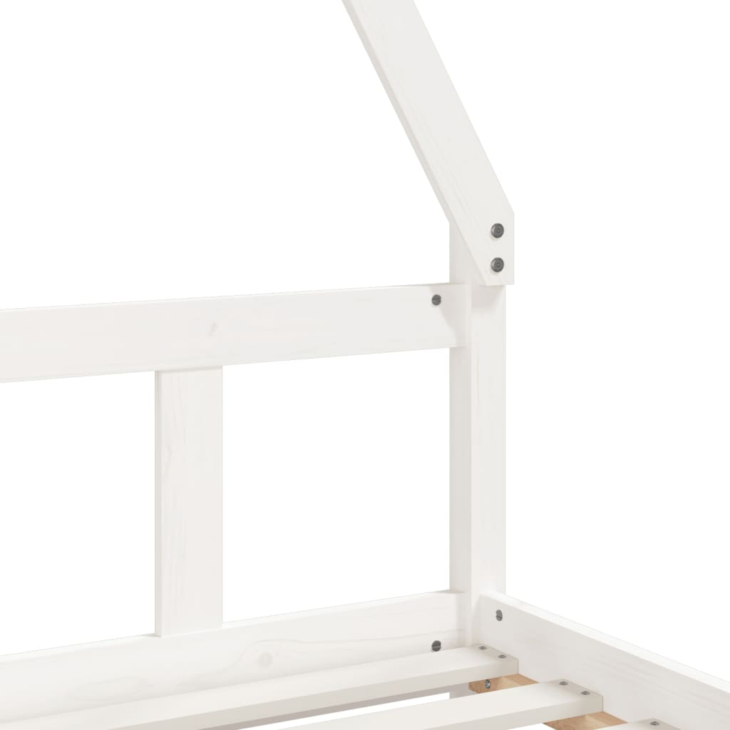 Cadre de lit pour enfants blanc 90x190 cm bois de pin massif - XIOS