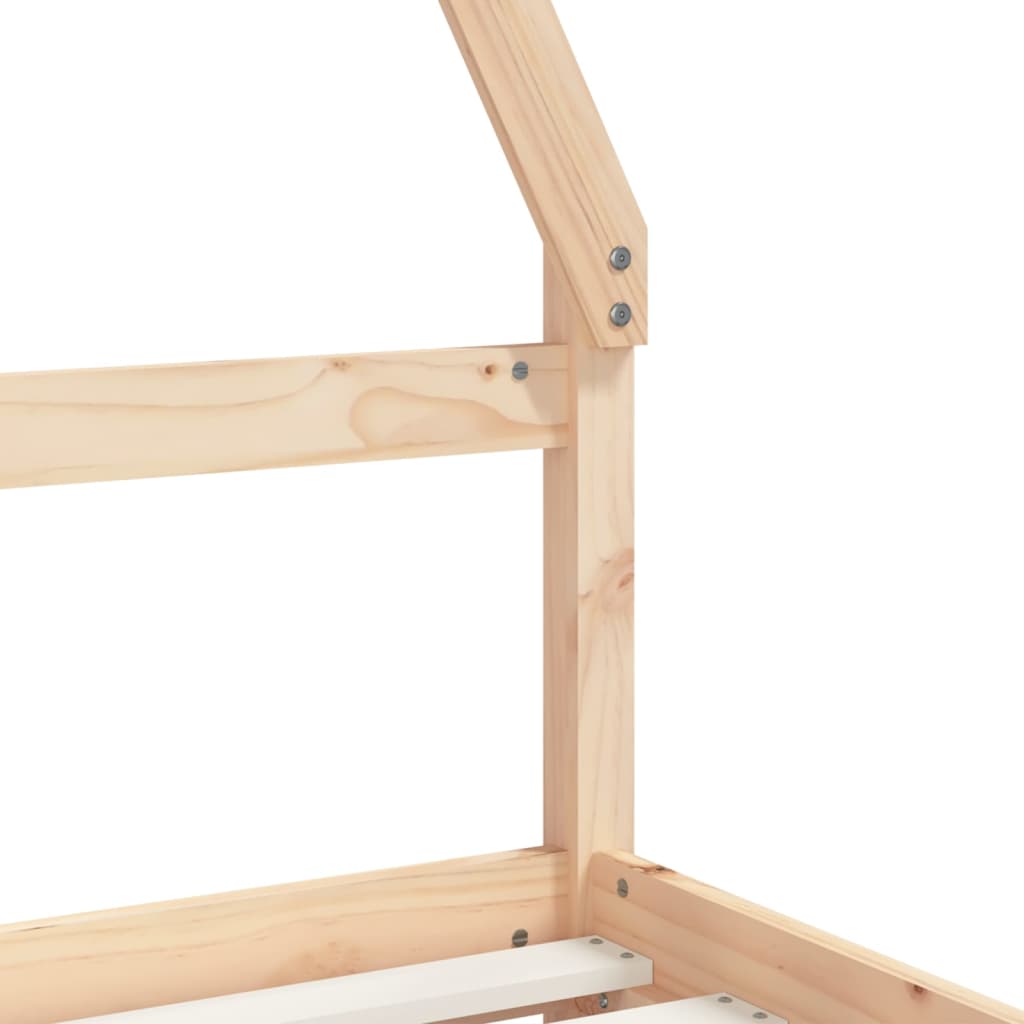 Cadre de lit pour enfants gris 80x200 cm bois de pin massif - XIOS