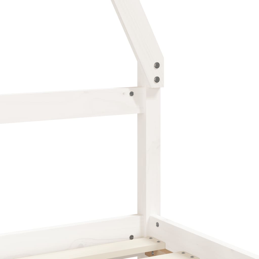 Cadre de lit enfant tiroirs blanc 80x200 cm bois de pin massif - XIOS