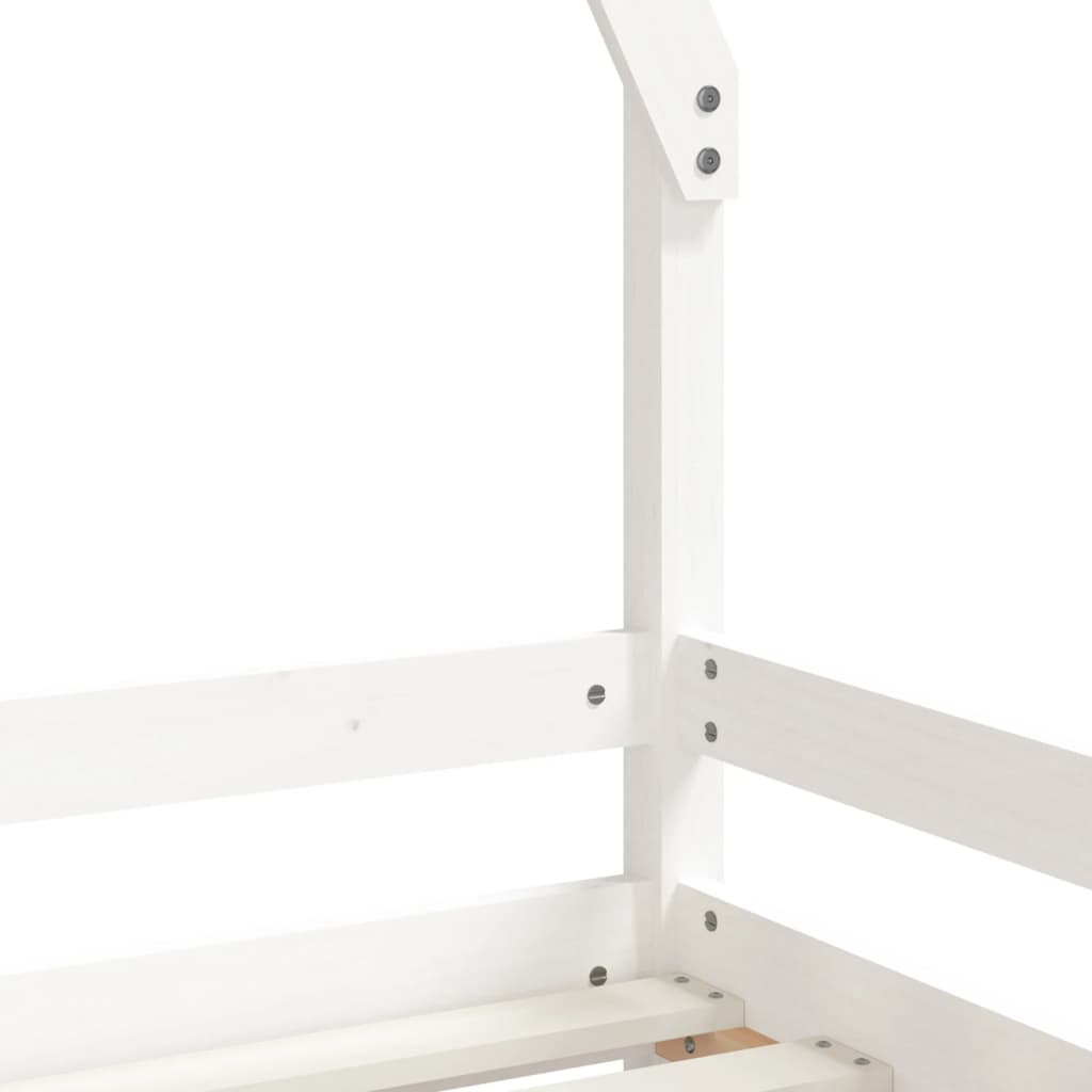 Cadre de lit pour enfants blanc 80x200 cm bois de pin massif - XIOS