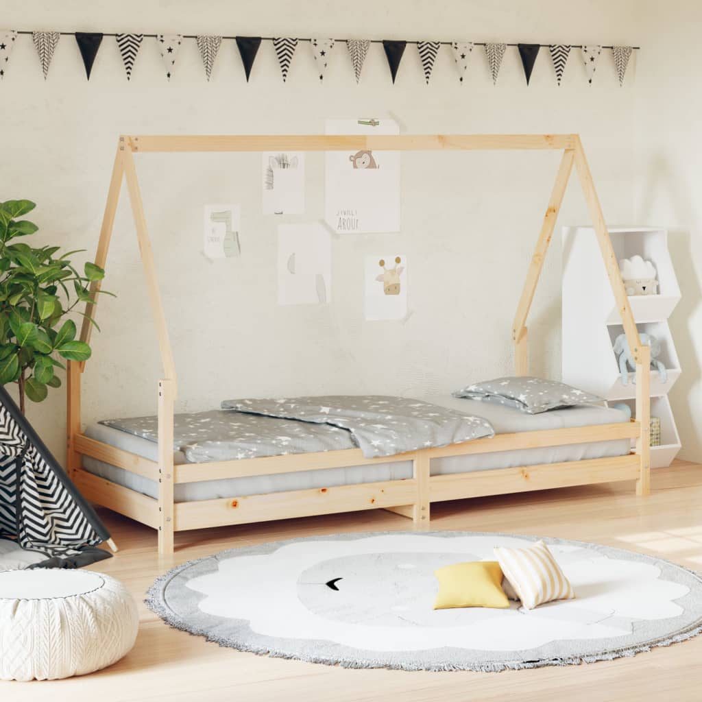 Cadre de lit pour enfants 90x200 cm bois de pin massif - XIOS