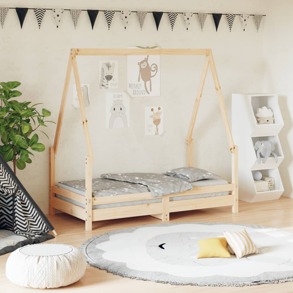 Cadre de lit pour enfant 70x140 cm bois de pin massif Lits bébés et enfants vidaXL