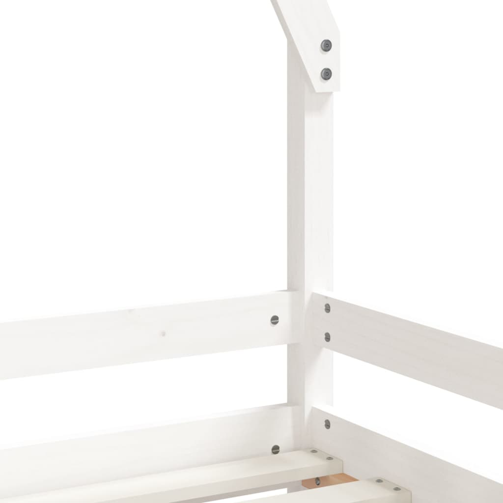 Cadre de lit pour enfant blanc 70x140 cm bois de pin massif - XIOS