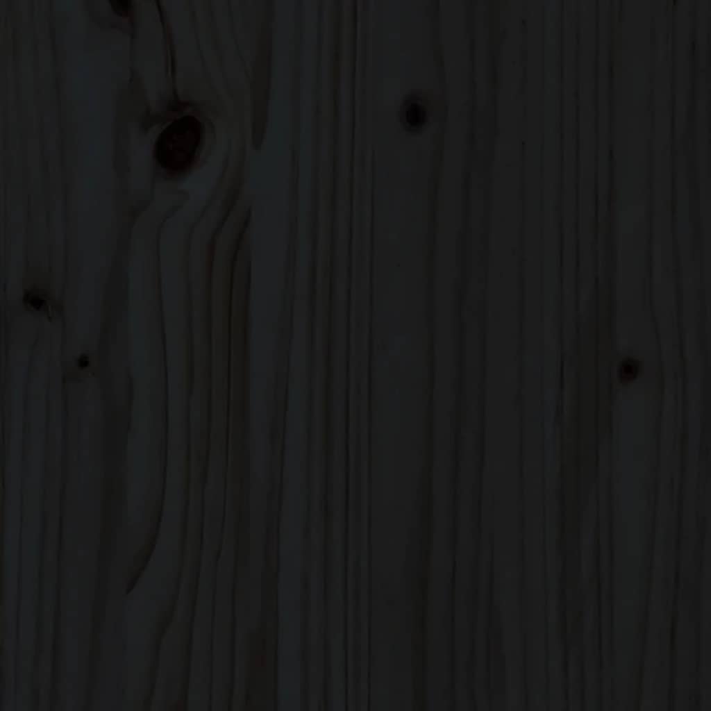 Cadre de lit pour enfant noir 80x160 cm bois de pin massif - XIOS