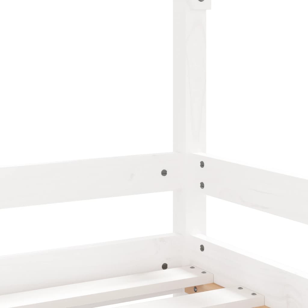 Cadre de lit pour enfants blanc 90x190 cm bois de pin massif - XIOS