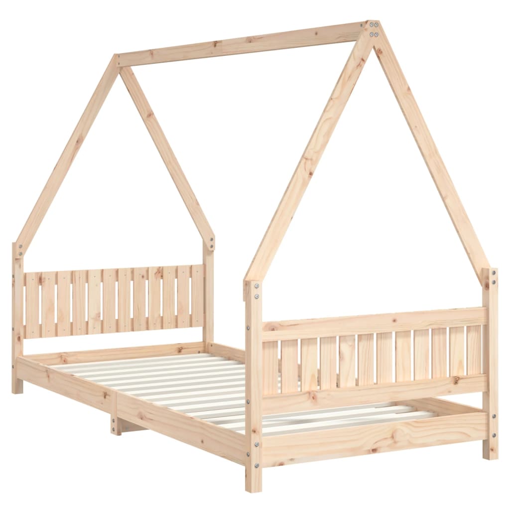 Cadre de lit pour enfants 90x200 cm bois de pin massif Lits bébés et enfants vidaXL   