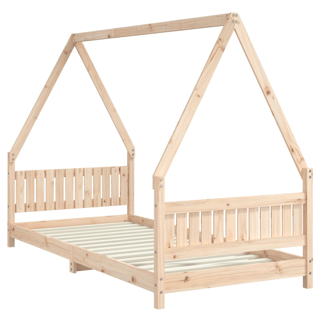 Cadre de lit pour enfants 90x200 cm bois de pin massif Lits bébés et enfants vidaXL   