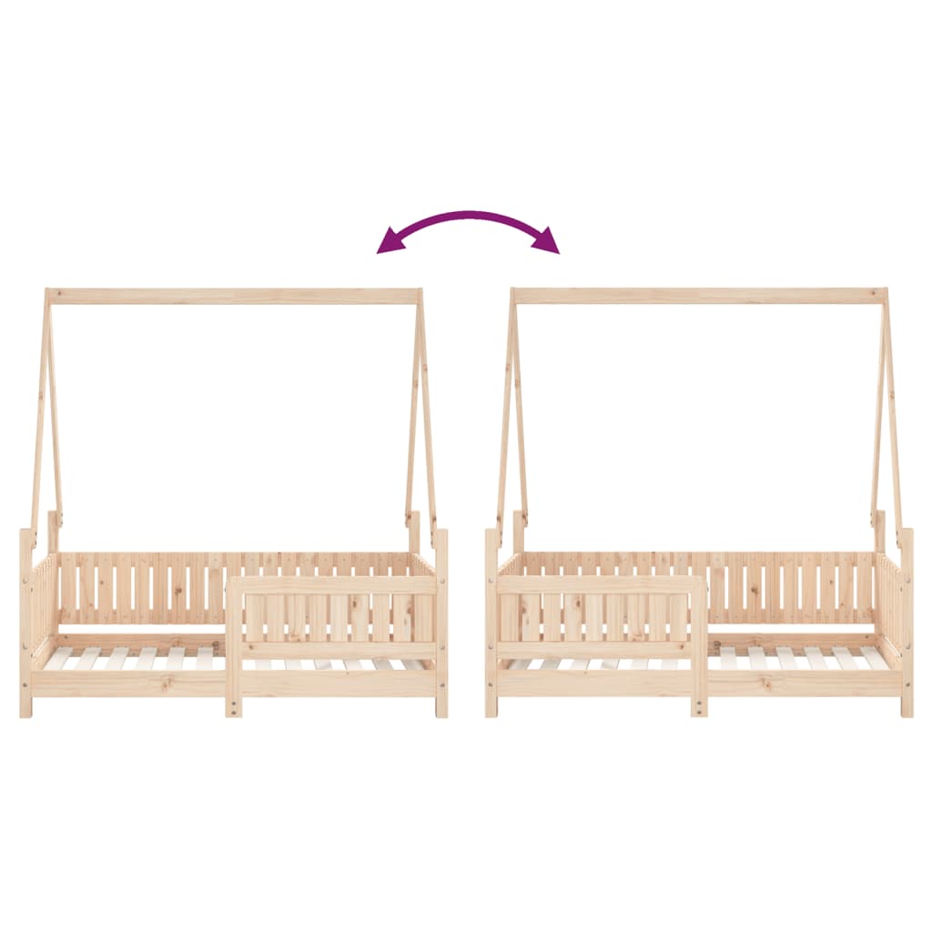 Cadre de lit pour enfant 70x140 cm bois de pin massif Lits bébés et enfants vidaXL   