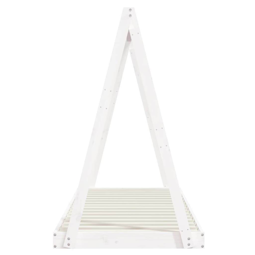 Cadre de lit pour enfants blanc 80x200 cm bois de pin massif - XIOS