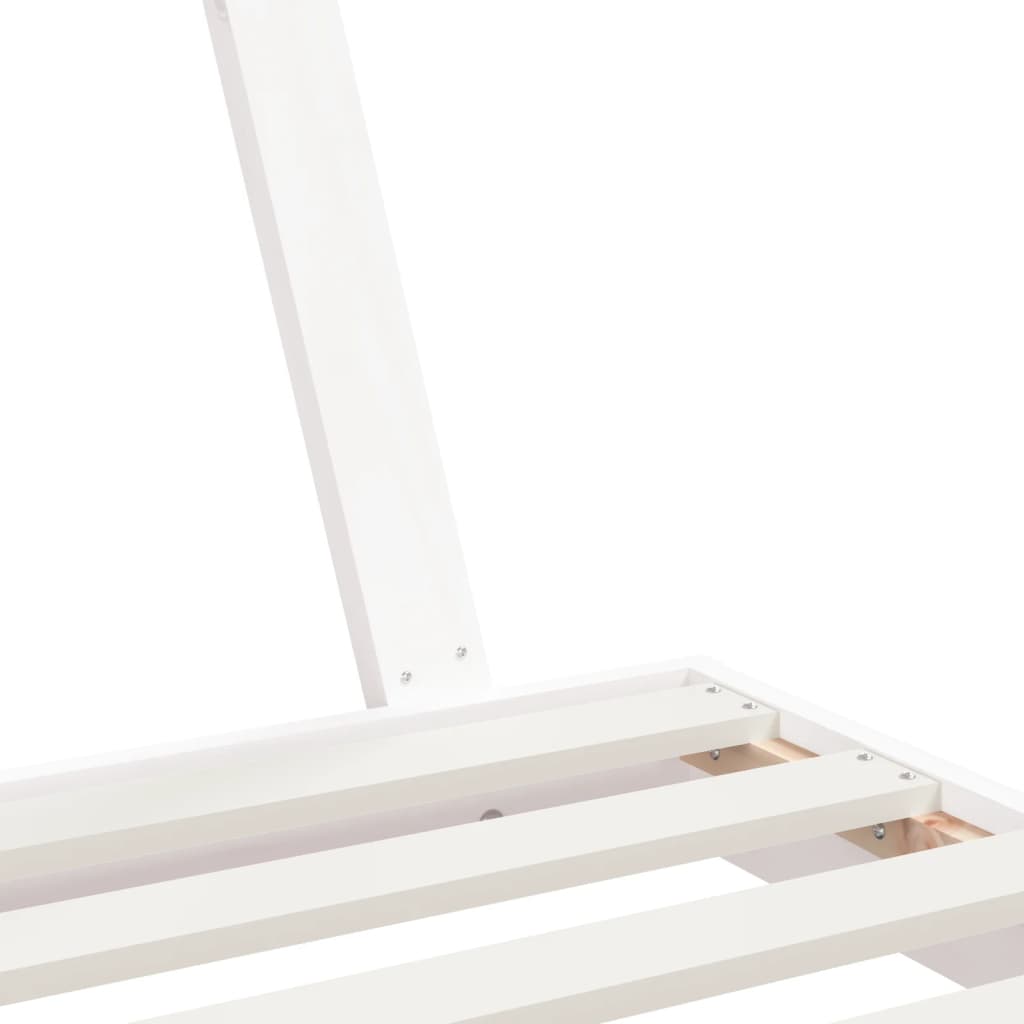 Cadre de lit pour enfants blanc 90x200 cm bois de pin massif - XIOS