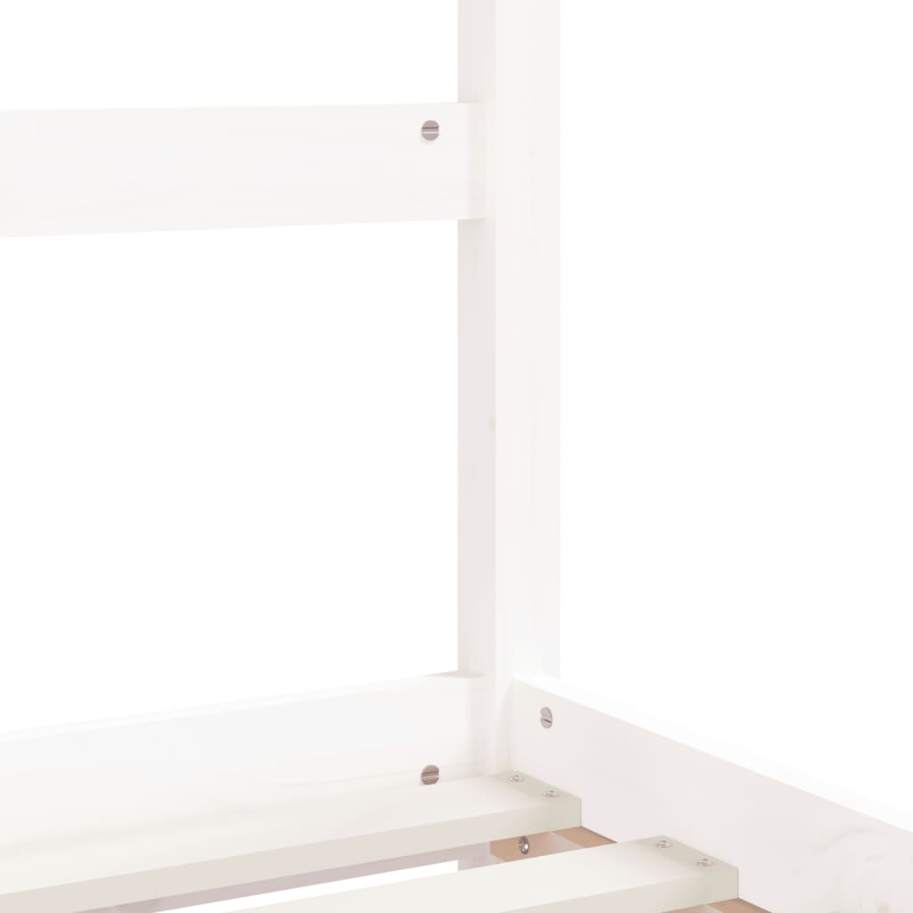 Cadre de lit pour enfants blanc 90x190 cm bois de pin massif - XIOS