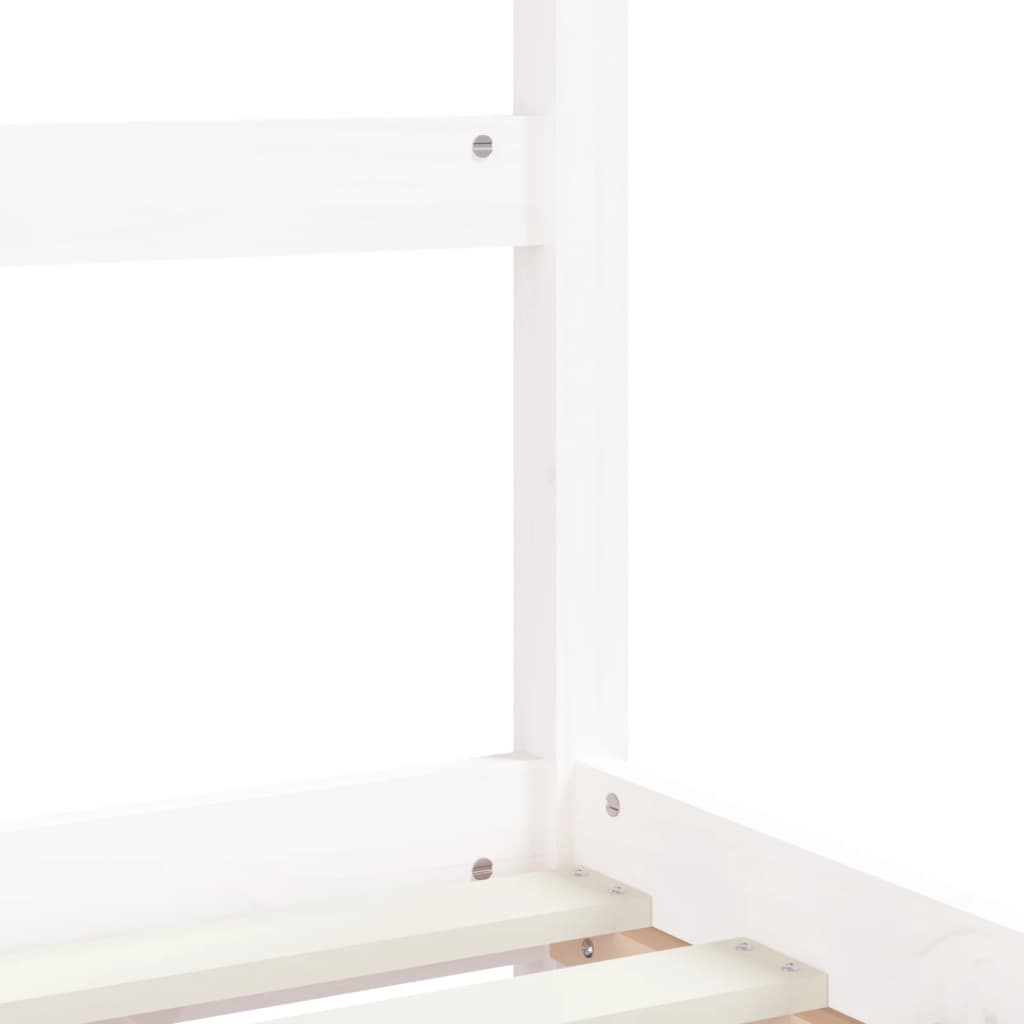 Cadre de lit pour enfants blanc 90x200 cm bois de pin massif - XIOS