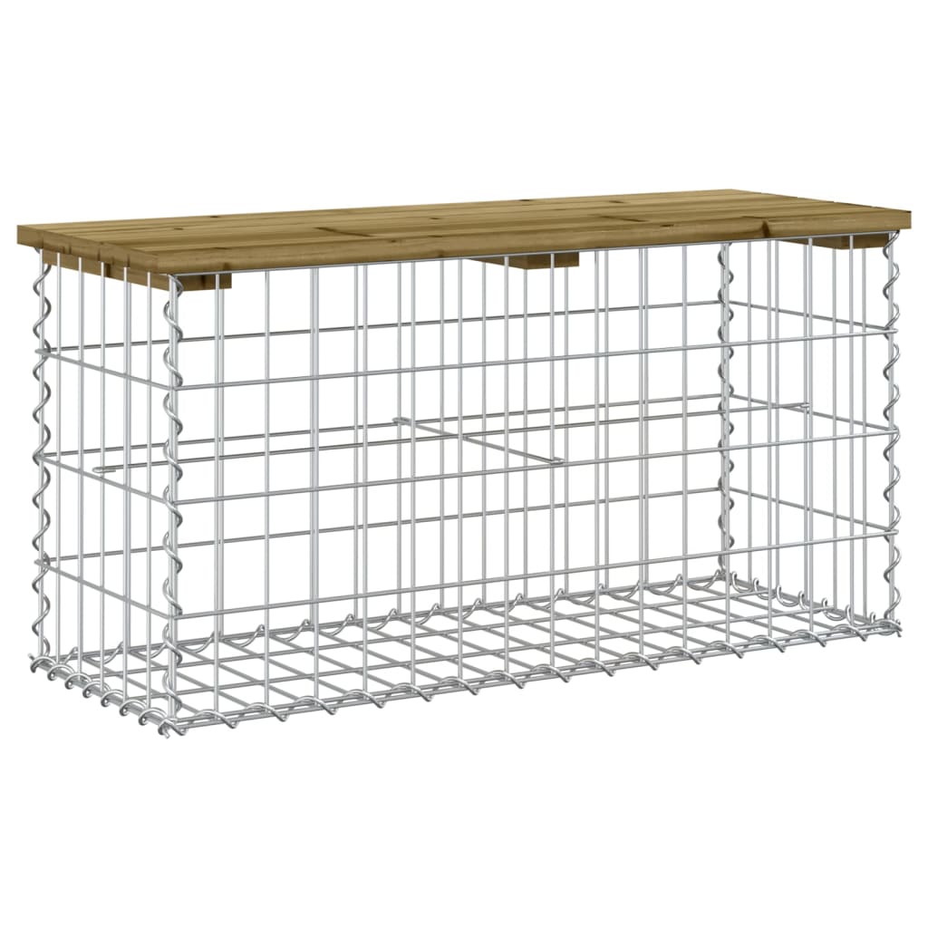 Banc de jardin design gabion 83x31,5x42 cm bois de pin imprégné Bancs de jardin vidaXL