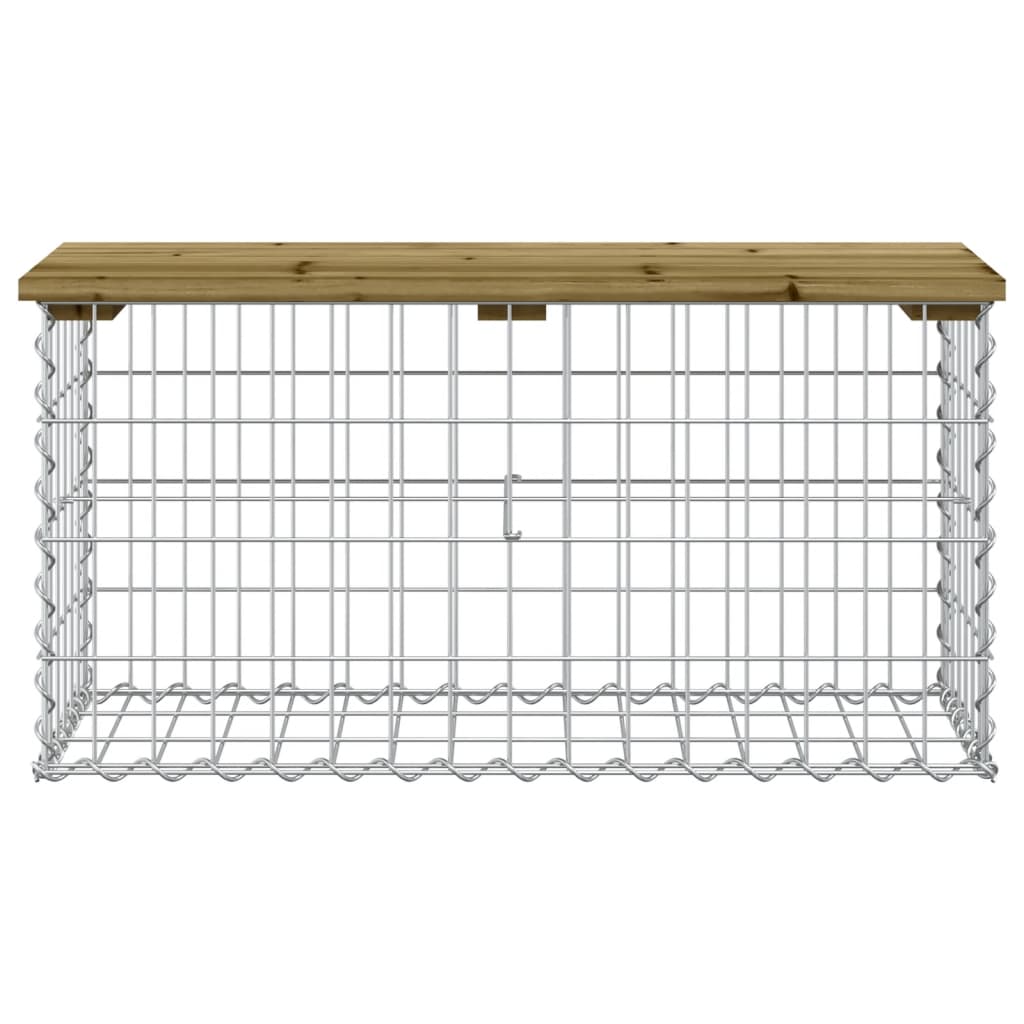 Banc de jardin design gabion 83x31,5x42 cm bois de pin imprégné Bancs de jardin vidaXL