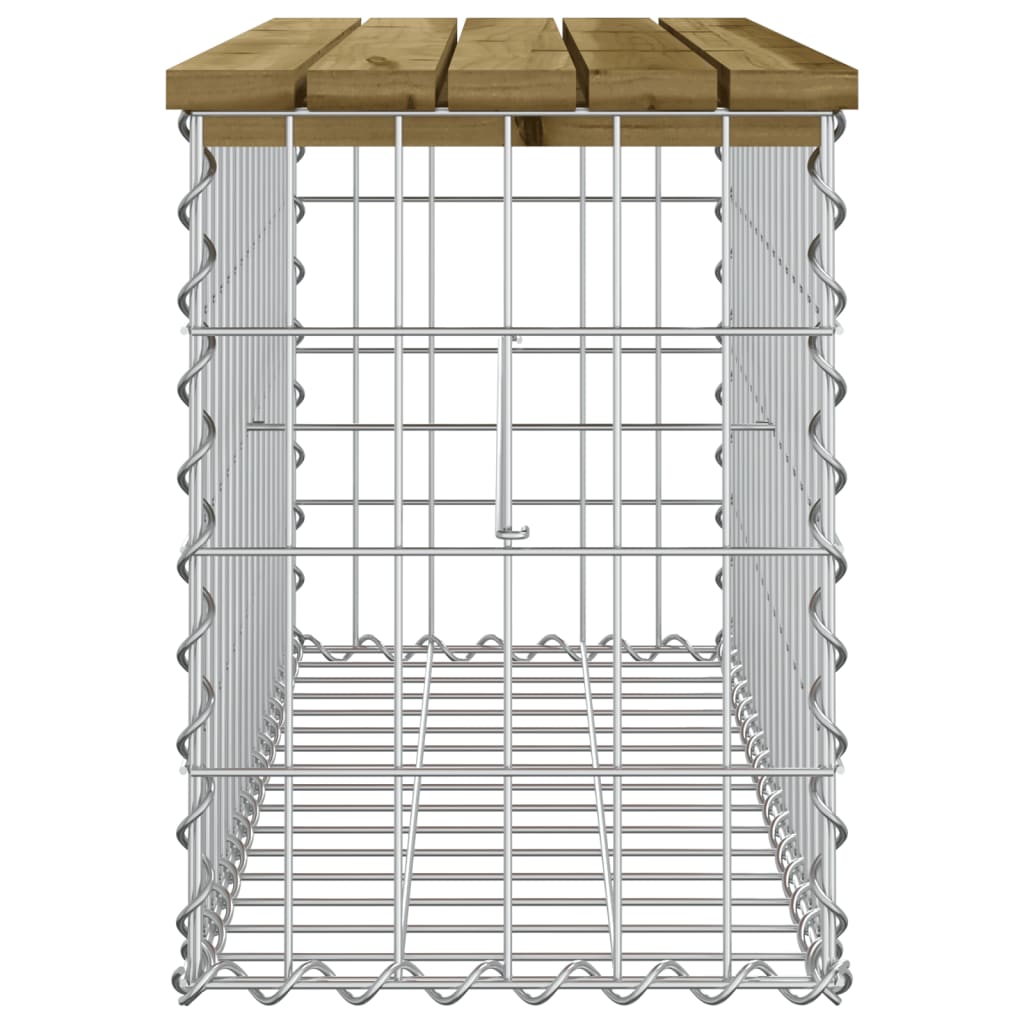 Banc de jardin design gabion 83x31,5x42 cm bois de pin imprégné Bancs de jardin vidaXL