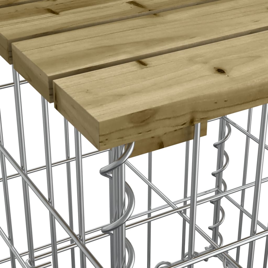 Banc de jardin design gabion 83x31,5x42 cm bois de pin imprégné Bancs de jardin vidaXL