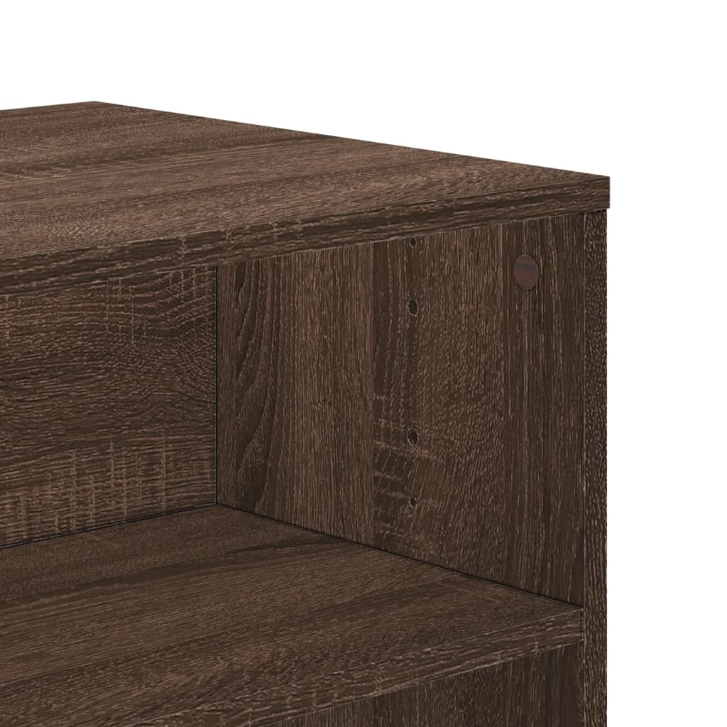 Meuble TV chêne marron 120x40x40 cm bois d'ingénierie - XIOS