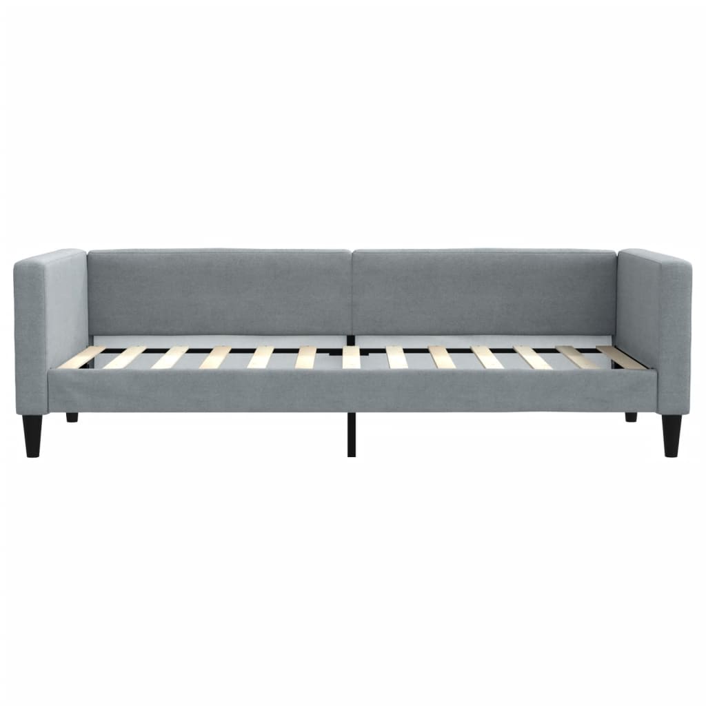 Lit de jour avec matelas gris clair 80x200 cm tissu - XIOS