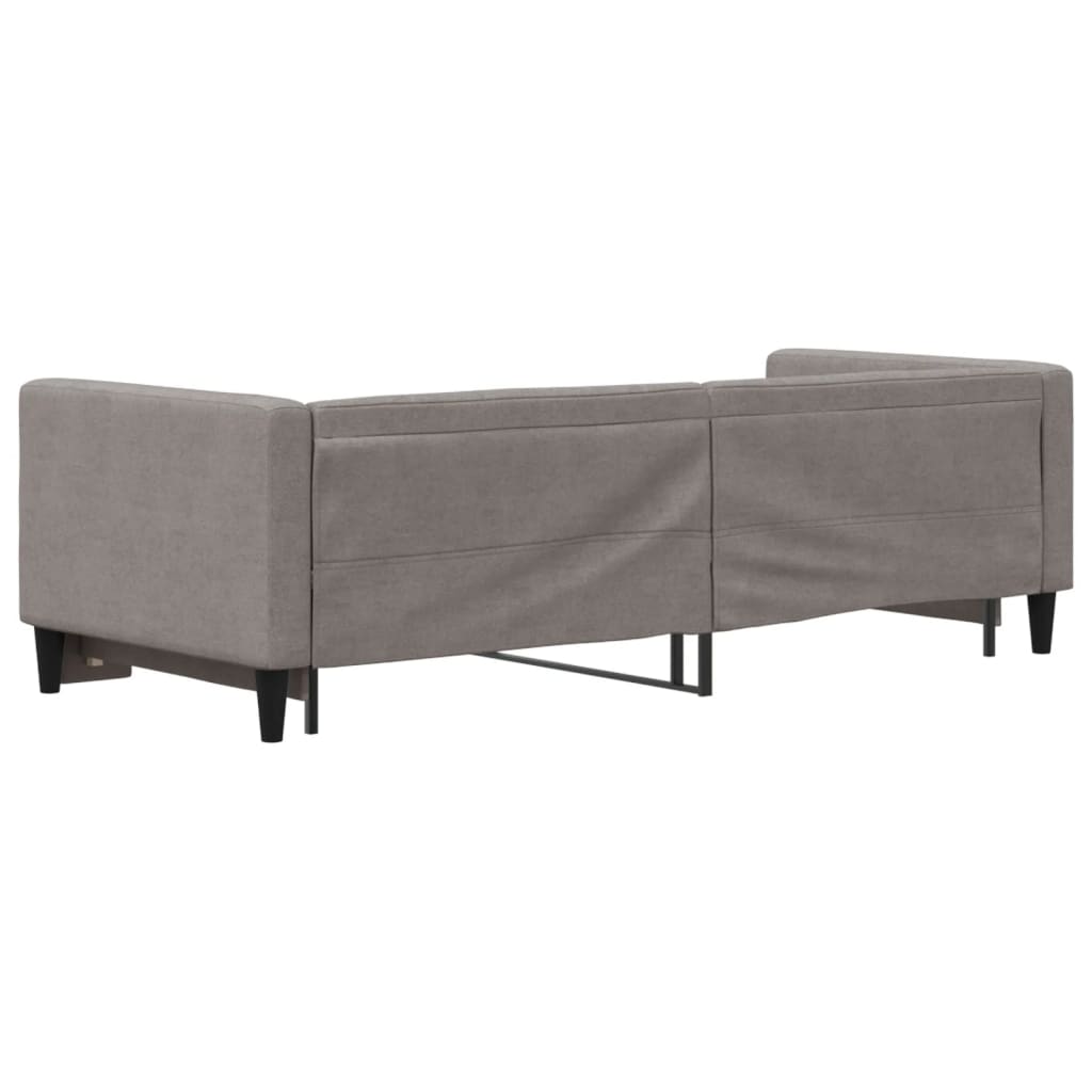 Lit de jour avec gigogne sans matelas taupe 80x200 cm - XIOS