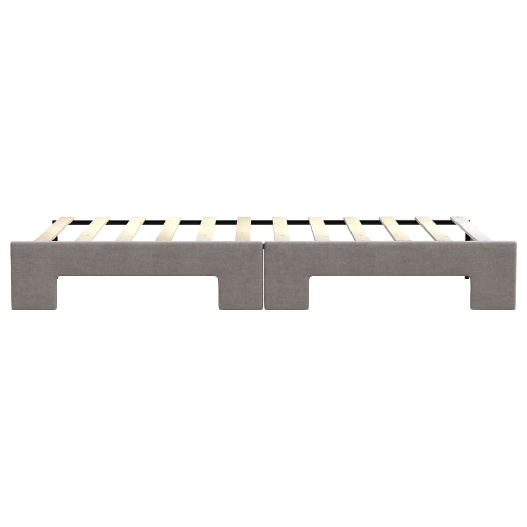 Lit de jour avec gigogne sans matelas taupe 80x200 cm - XIOS