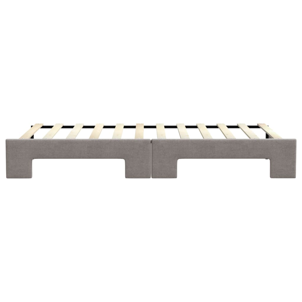 Lit de jour avec gigogne sans matelas taupe 90x200 cm - XIOS