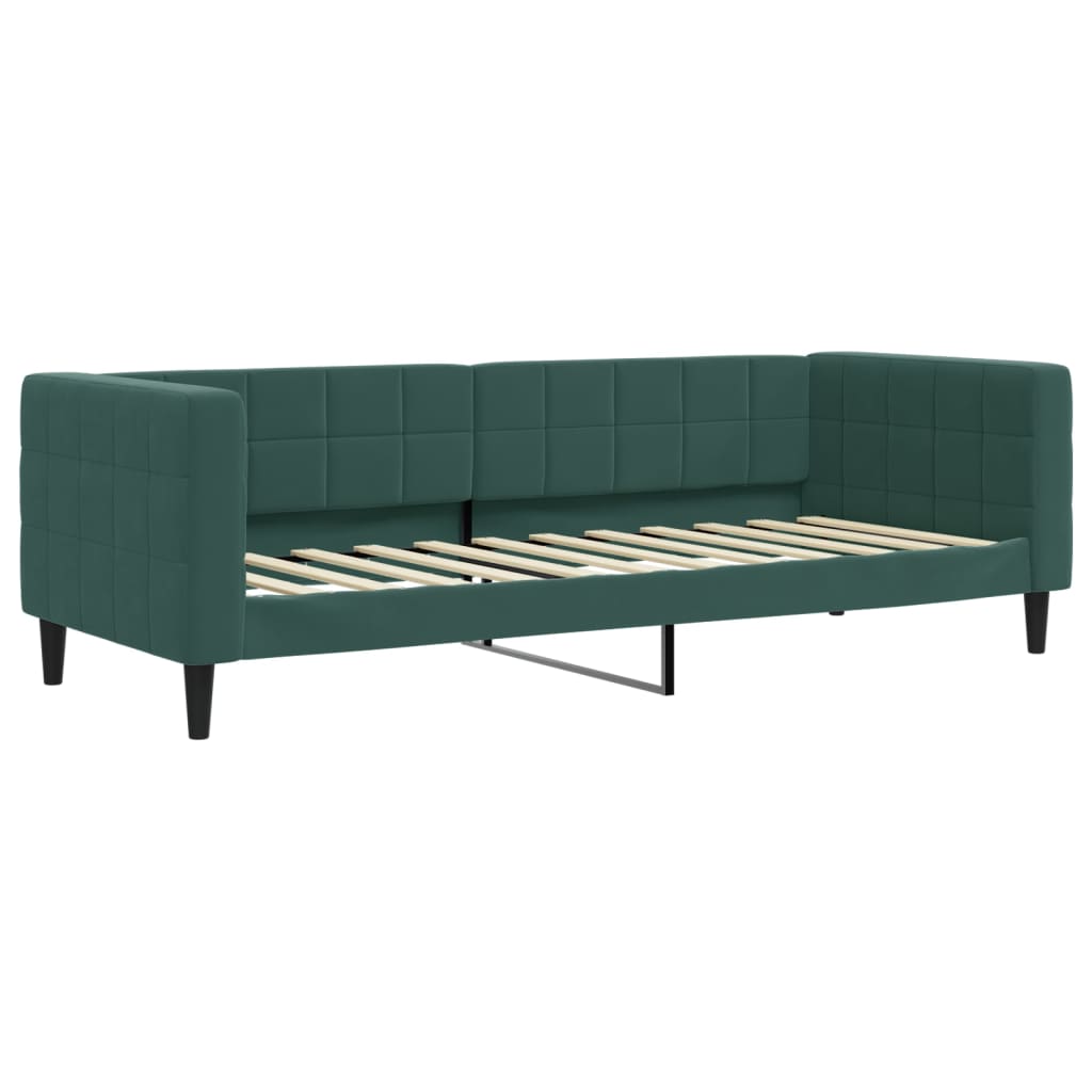 Lit de jour avec gigogne sans matelas vert foncé 80x200 cm - XIOS