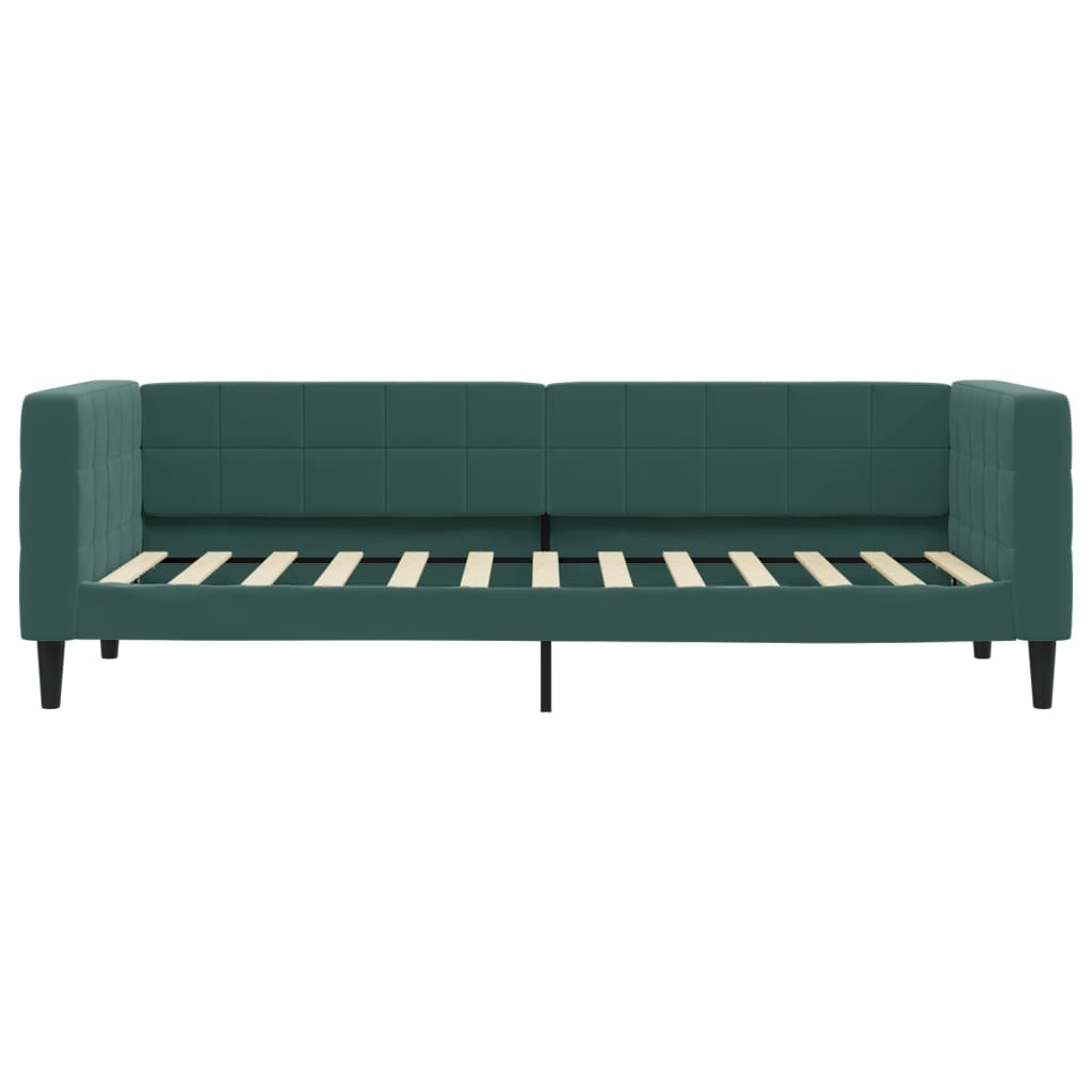 Lit de jour avec gigogne sans matelas vert foncé 80x200 cm - XIOS