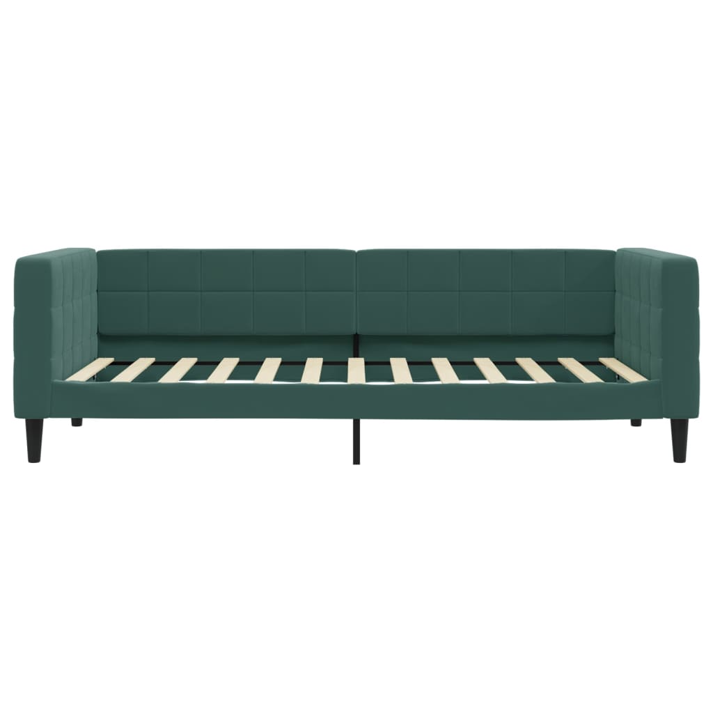 Lit de jour avec gigogne sans matelas vert foncé 100x200 cm - XIOS