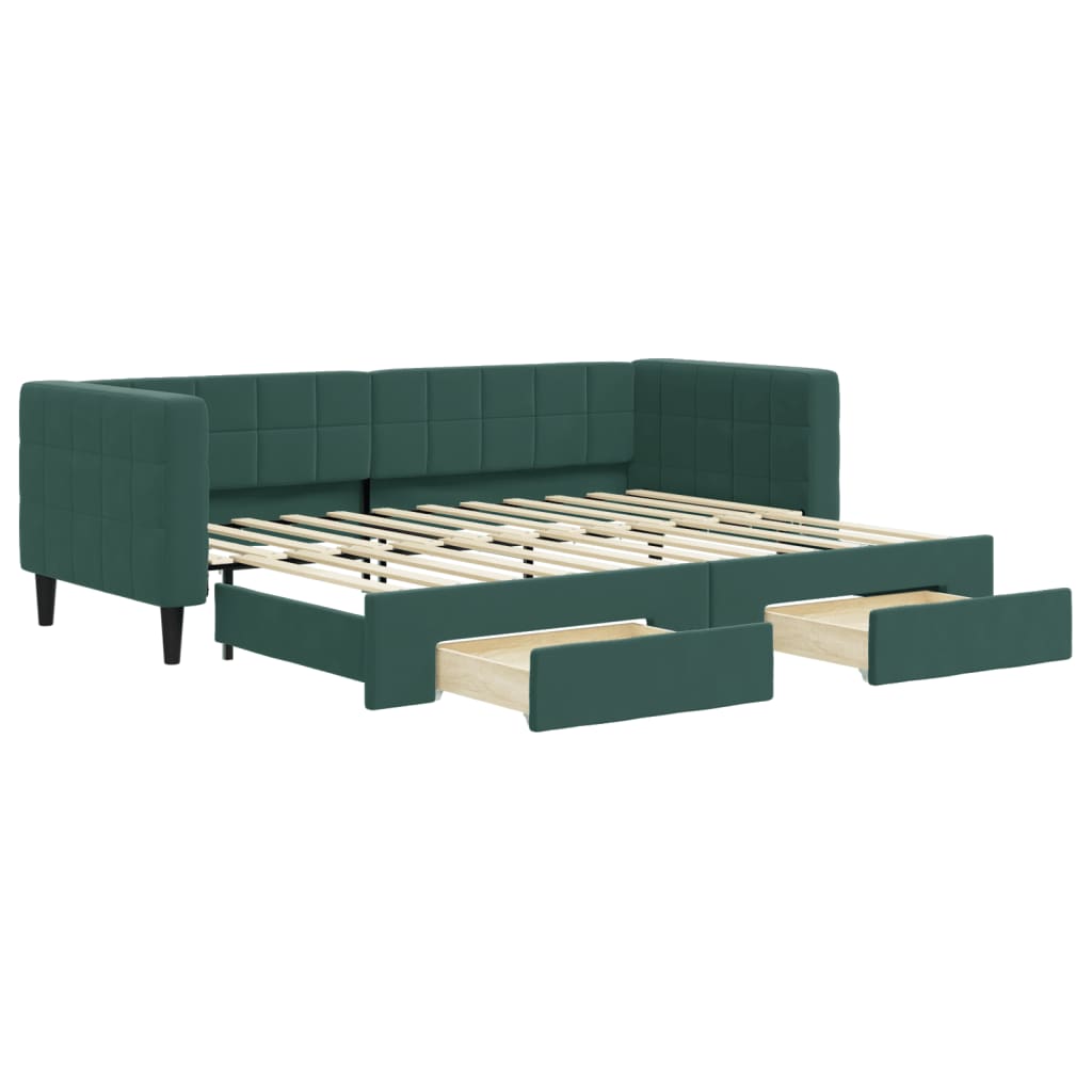 Lit de jour avec gigogne et tiroirs sans matelas 80x200 cm - XIOS
