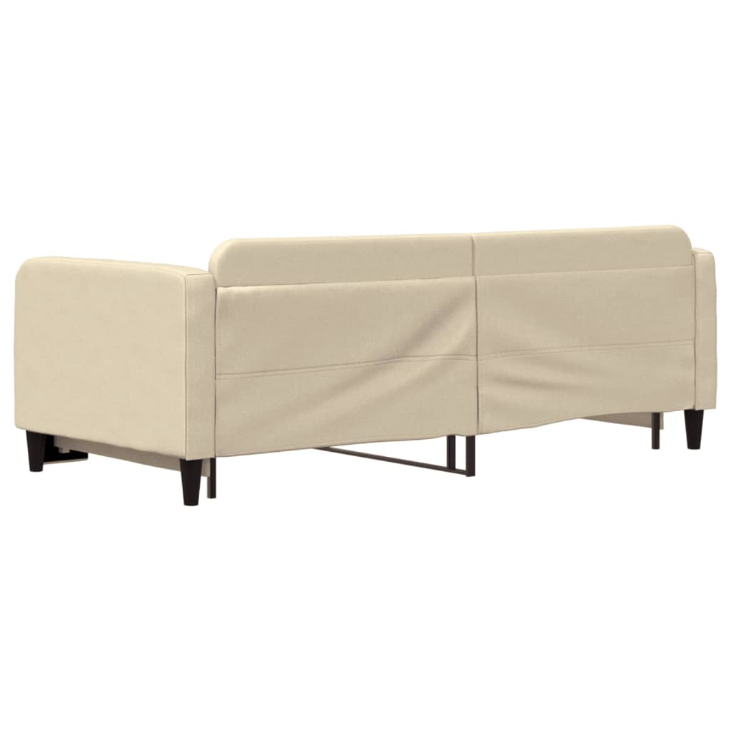 Lit de jour avec gigogne sans matelas crème 90x200 cm - XIOS