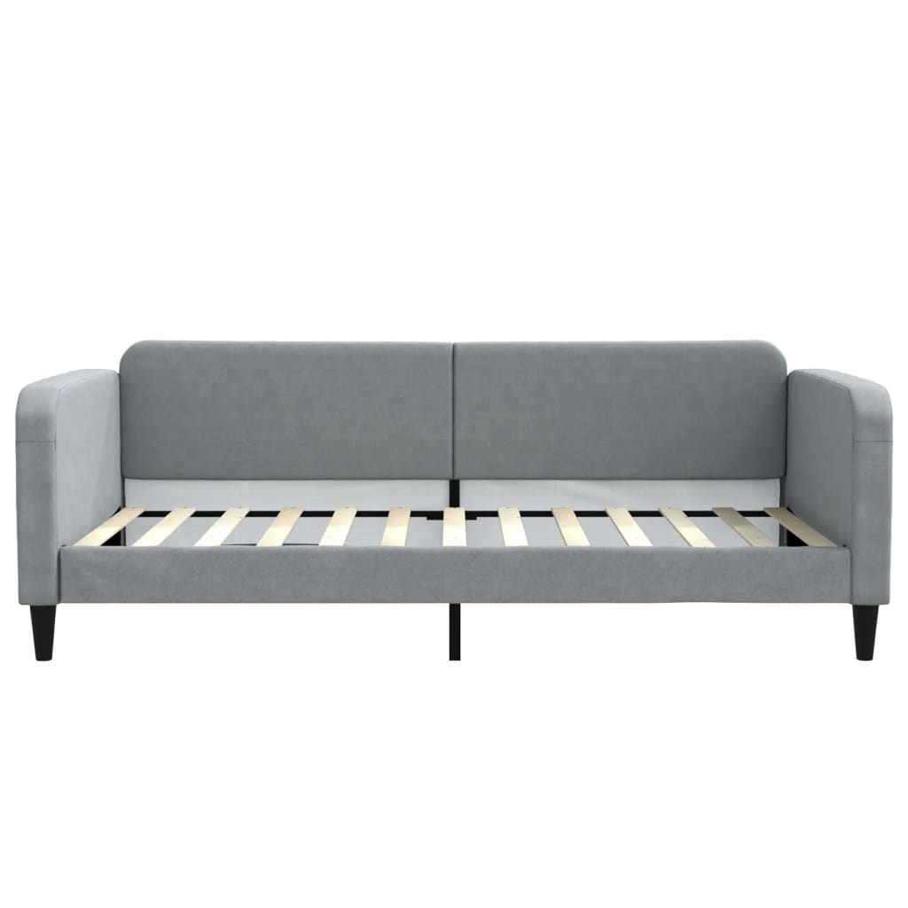 Lit de jour avec gigogne sans matelas gris clair 100x200 cm - XIOS
