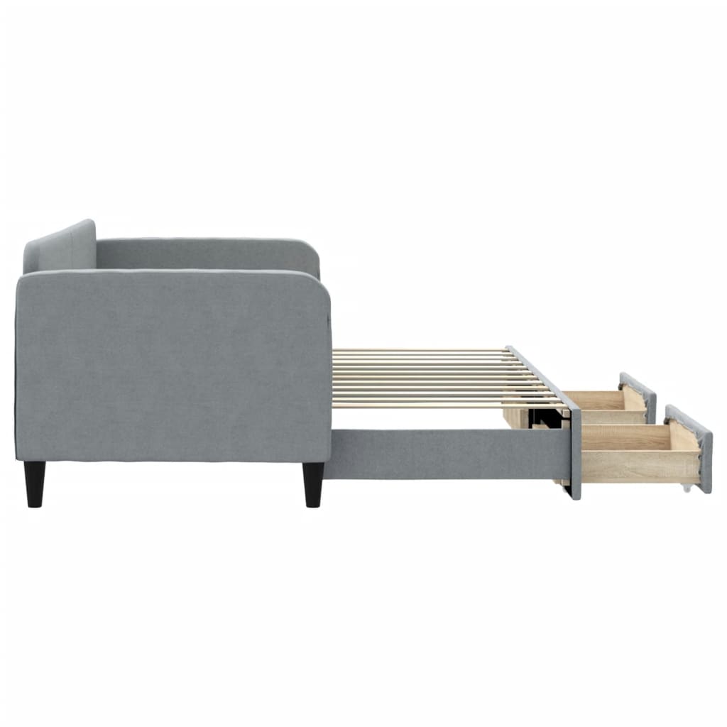 Lit de jour avec gigogne et tiroirs sans matelas 80x200 cm - XIOS