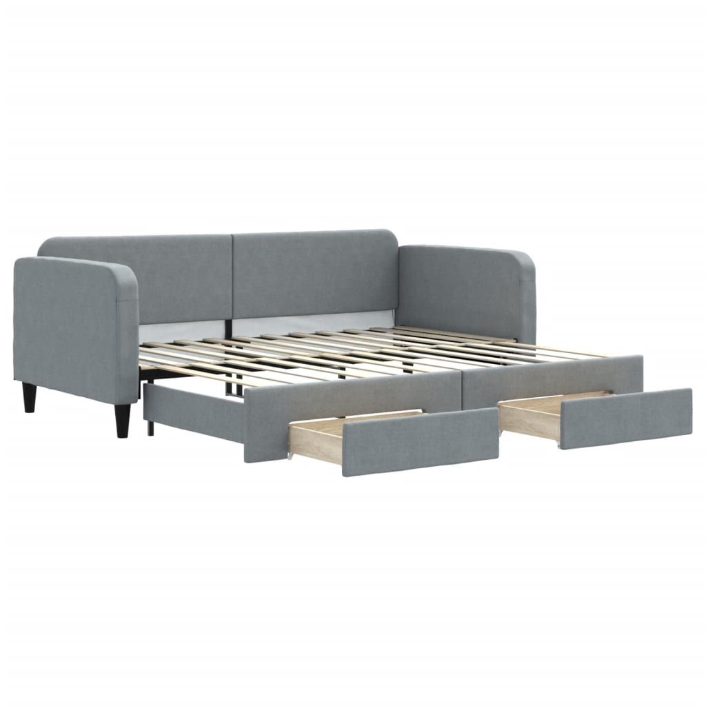 Lit de jour avec gigogne et tiroirs sans matelas 90x200 cm - XIOS