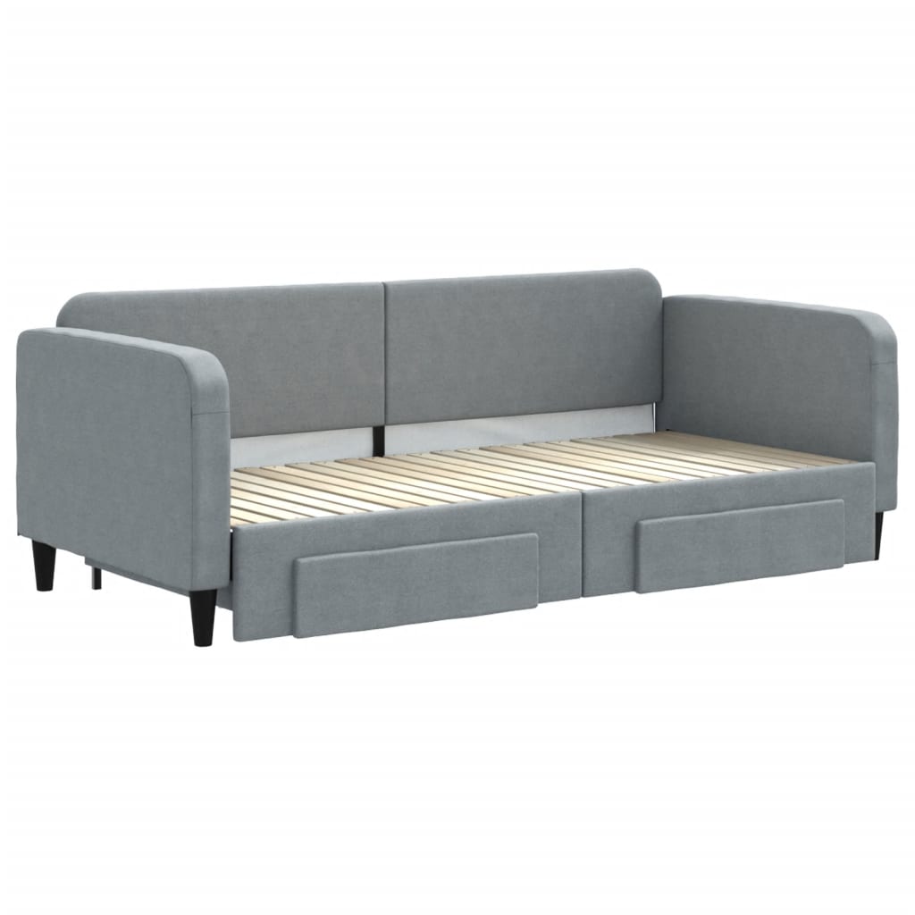 Lit de jour avec gigogne et tiroirs sans matelas 90x200 cm - XIOS