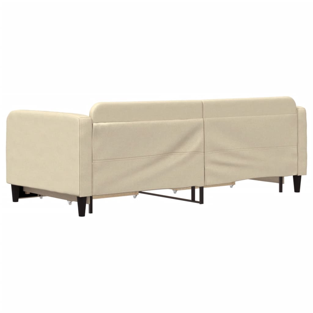 Lit de jour avec gigogne et tiroirs sans matelas crème 90x200cm - XIOS