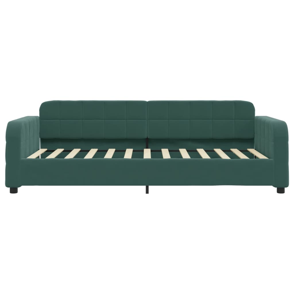 Lit de jour avec gigogne sans matelas vert foncé 80x200 cm - XIOS