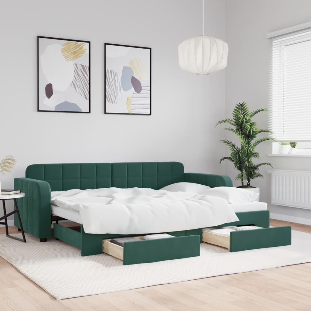 Lit de jour avec gigogne et tiroirs sans matelas 80x200 cm - XIOS