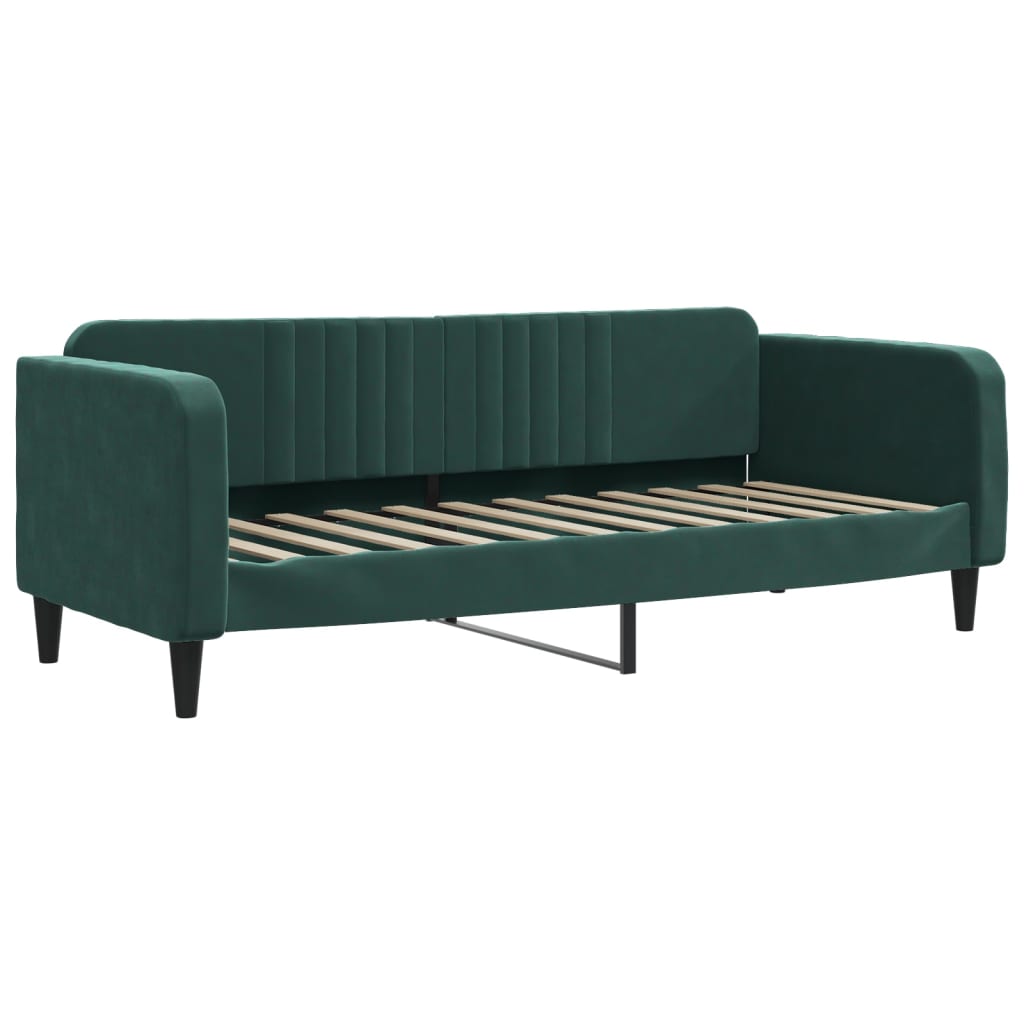 Lit de jour avec gigogne sans matelas vert foncé 80x200 cm - XIOS