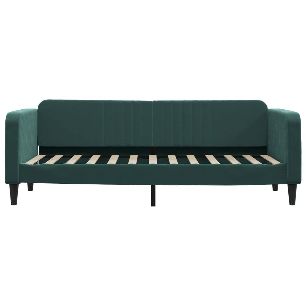 Lit de jour avec gigogne sans matelas vert foncé 80x200 cm - XIOS