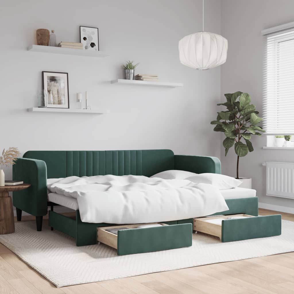 Lit de jour avec gigogne et tiroirs sans matelas 80x200 cm - XIOS