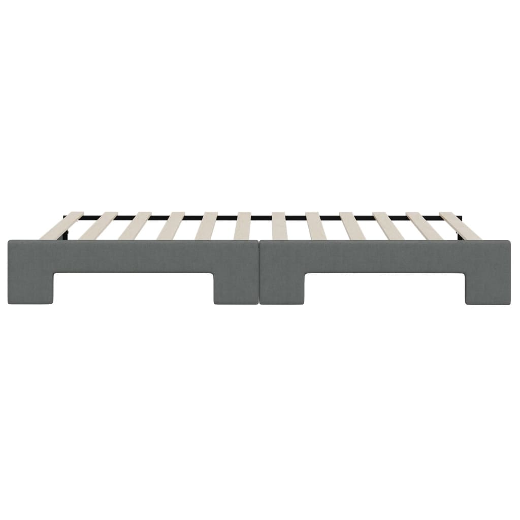 Lit de jour avec gigogne sans matelas gris foncé 80x200 cm - XIOS