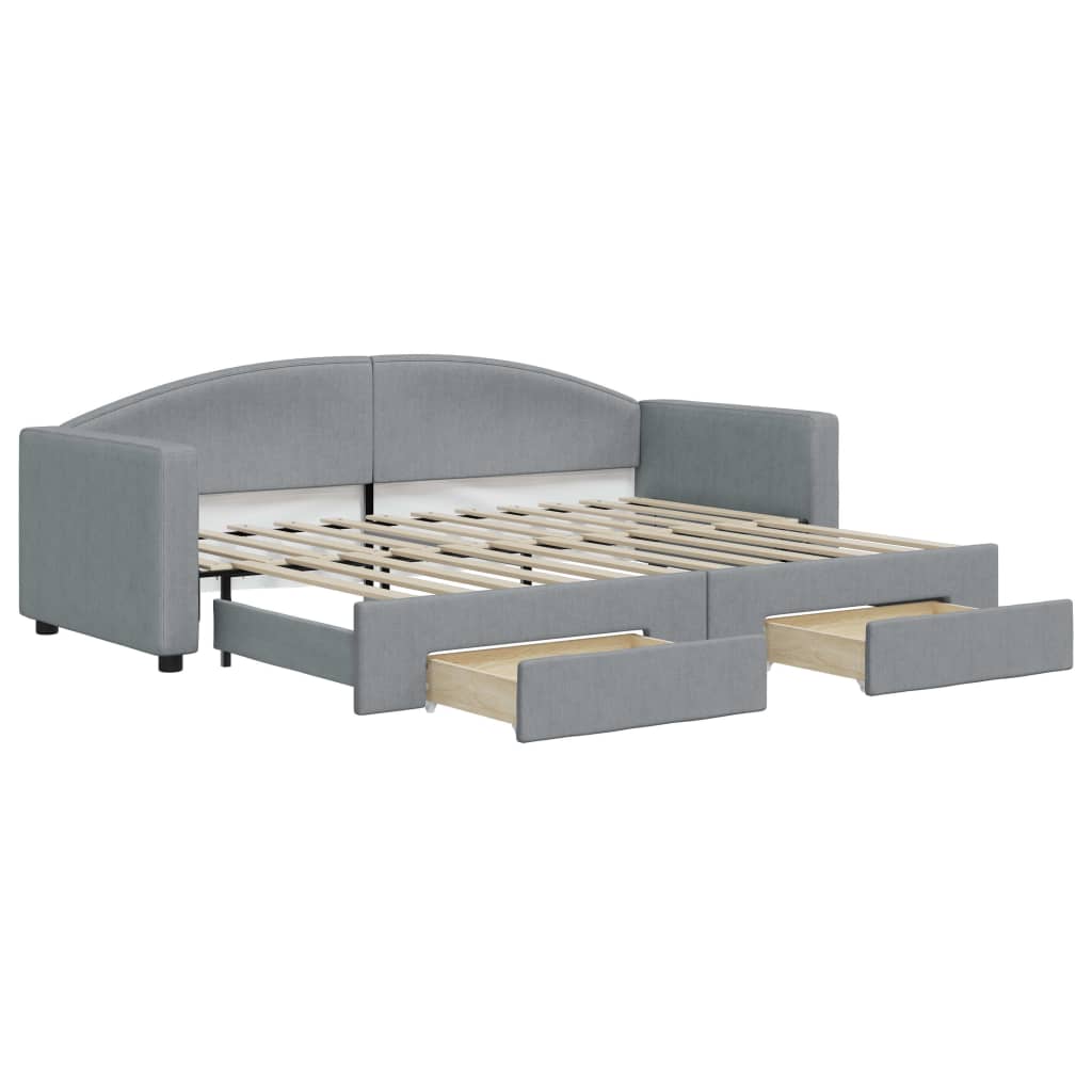 Lit de jour avec gigogne et tiroirs sans matelas 80x200 cm - XIOS