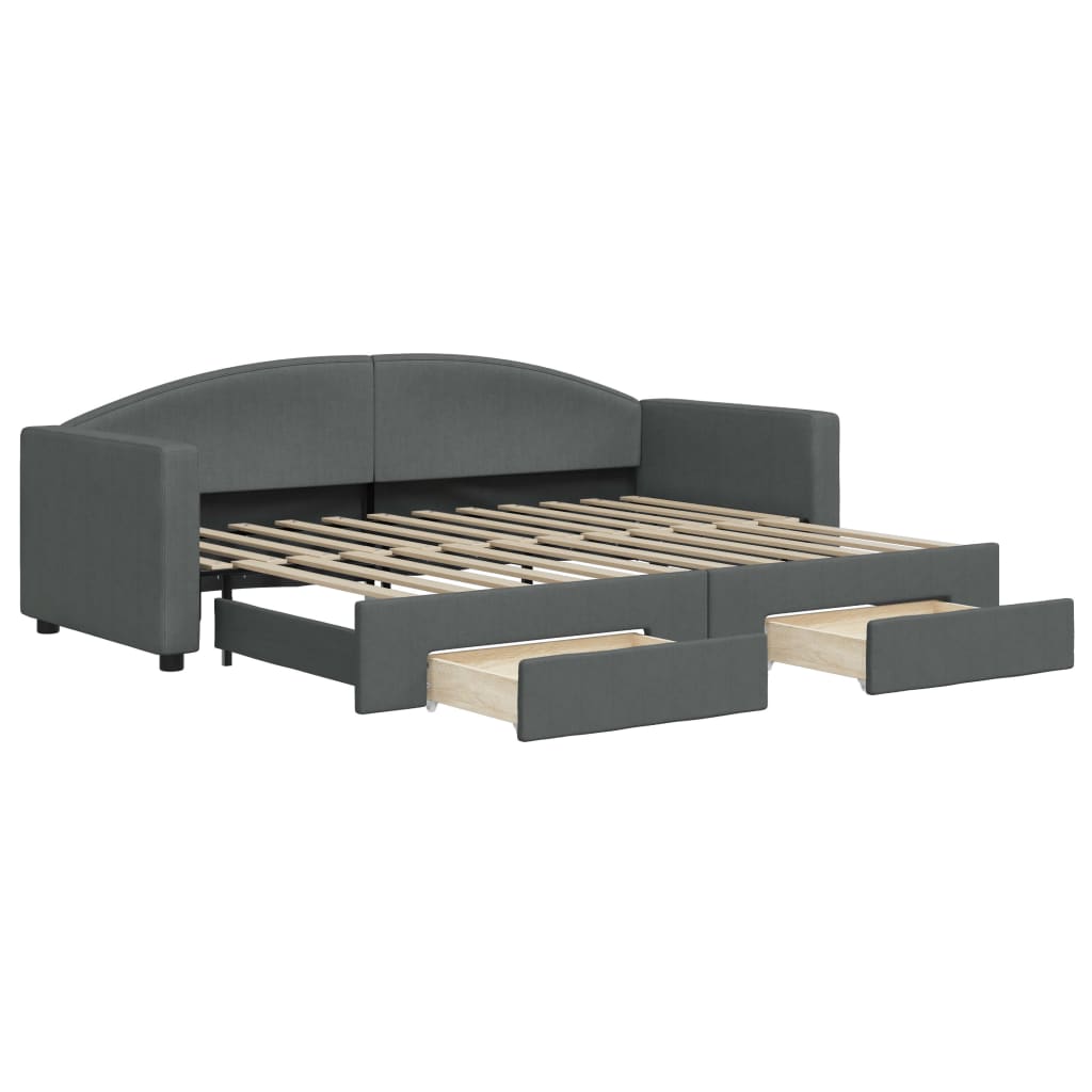 Lit de jour avec gigogne et tiroirs sans matelas 80x200 cm - XIOS